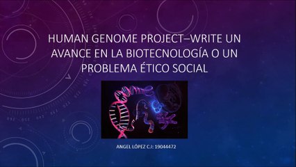 Proyecto de genoma humano