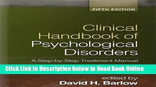 Read Clinical Handbook of Psychological Disorders, Fifth Edition: A Step-by-Step Treatment Manual