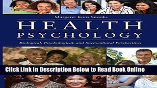 Read Health Psychology: Biological, Psychological, And Sociocultural Perspectives  PDF Free