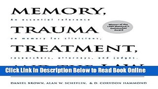 Download Memory, Trauma Treatment, and the Law (Norton Professional Books)  PDF Free