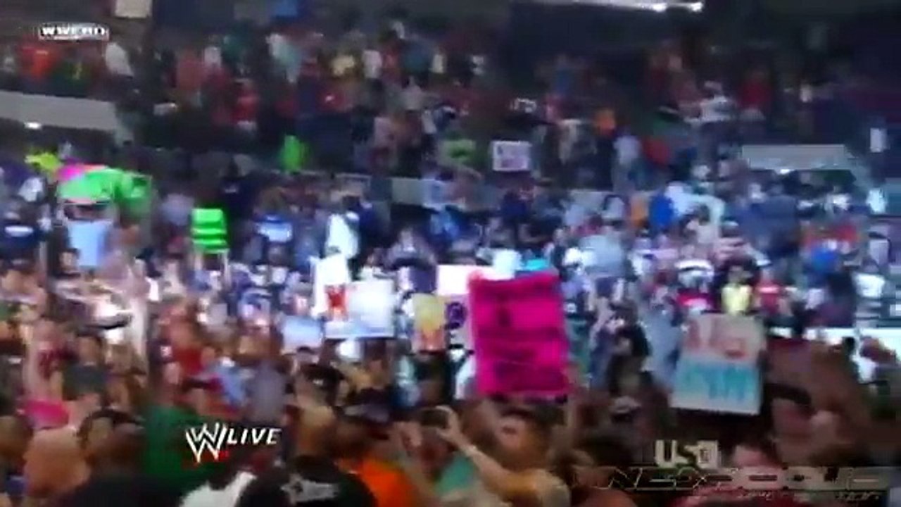 CM Punk and John Cena Staredown [WWE Monday Night RAW 7/25/11] (HQ)