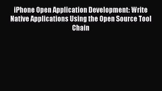 Read iPhone Open Application Development: Write Native Applications Using the Open Source Tool