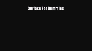 Read Surface For Dummies E-Book Free
