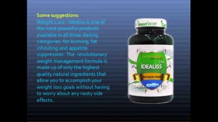 Weight Loss Idealiss Capsules !