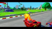 FUNNY HULK COLORS with Spiderman & Disney Pixar Cars Lightning McQueen - Kids video   Nursery Rhymes_1