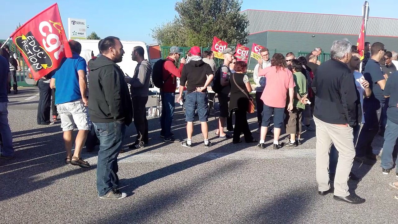 Blocage de la plateforme Serval ERDF de Castelnau-d'Estrétefonds