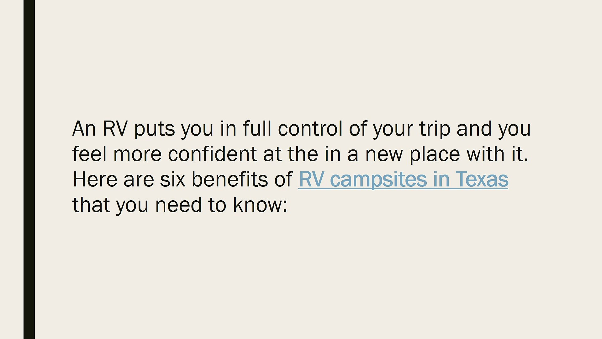 6 Benefits Of RV Camping