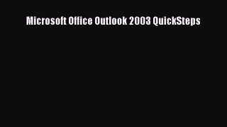 Download Microsoft Office Outlook 2003 QuickSteps Ebook Free