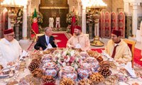 جلالة الملك محمد السادس يقيم بالبيضاء مأدبة إفطار رسمية على شرف الرئيس البرتغالي