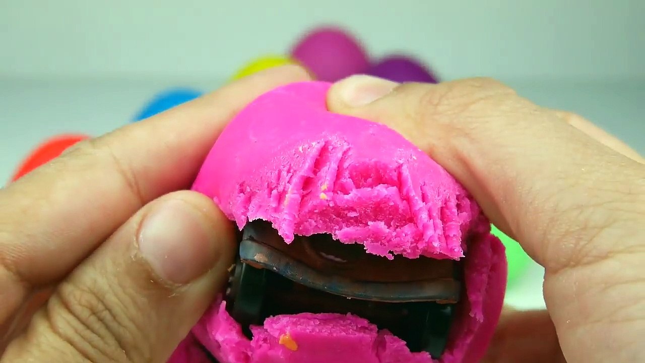 MANY PLAY DOH SURPRISE EGGS - Peppa Pig Hulk Disney Nemo McQueen Cars Frozen Elsa Toys Playdough_12