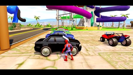 Télécharger la video: MONSTER TRUCKS MCQUEEN COLORS SMASH CARS & LIGHTNING MCQUEEN + FUN with Spiderman & Mickey Mouse_13