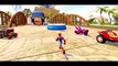 MONSTER TRUCKS MCQUEEN COLORS SMASH CARS & LIGHTNING MCQUEEN + FUN with Spiderman & Mickey Mouse_15