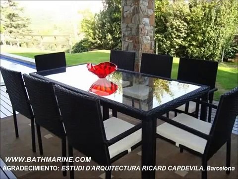 BATHMARINE.COM GARDEN FURNITURE synthetic rattan wicker soft corners of tables chairs furniture from inexpensive artificial fibers .