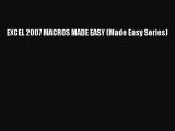 Read EXCEL 2007 MACROS MADE EASY (Made Easy Series) PDF Online