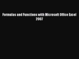 Read Formulas and Functions with Microsoft Office Excel 2007 PDF Online