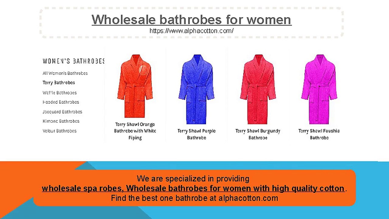 Wholesale bathrobes for women