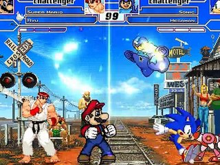 MUGEN BATALLA EPICA #23 - Super Mario And Ryu Vs Mega Man And Sonic