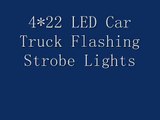 4*22 LED Car Truck Flashing Strobe Lights Bulbs(POLICE FIRE)