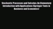 [PDF] Stochastic Processes and Calculus: An Elementary Introduction with Applications (Springer