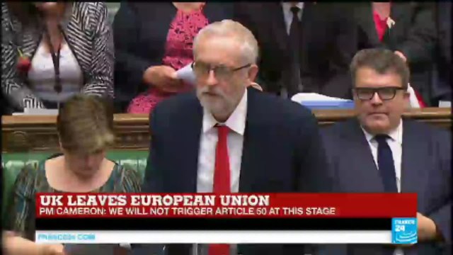 Brexit - Labour leader Jeremy Corbyn: UK cannot be in a state of paralysis until Cameron stands down