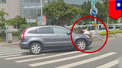 Woman mowed down by SUV on zebra crossing in Taiwan
