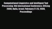 Read Computational Linguistics and Intelligent Text Processing: 9th International Conference