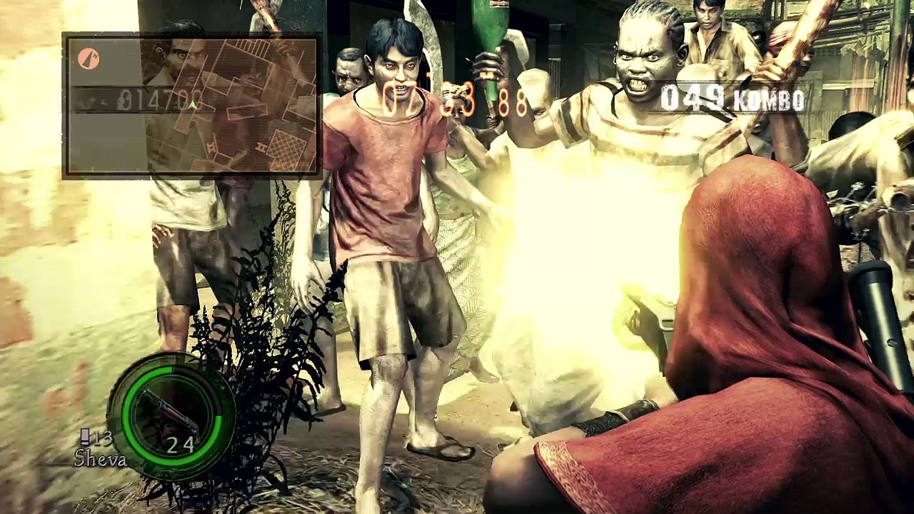 RESIDENT EVIL5 1st try on the harder mode