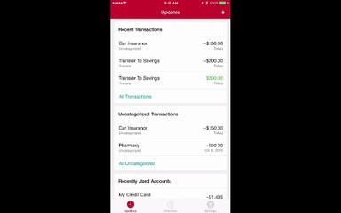Quicken Money Management Mobile App