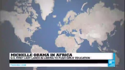 Michelle Obama in Africa: U.S. First Lady lands in Liberia to push girls' education