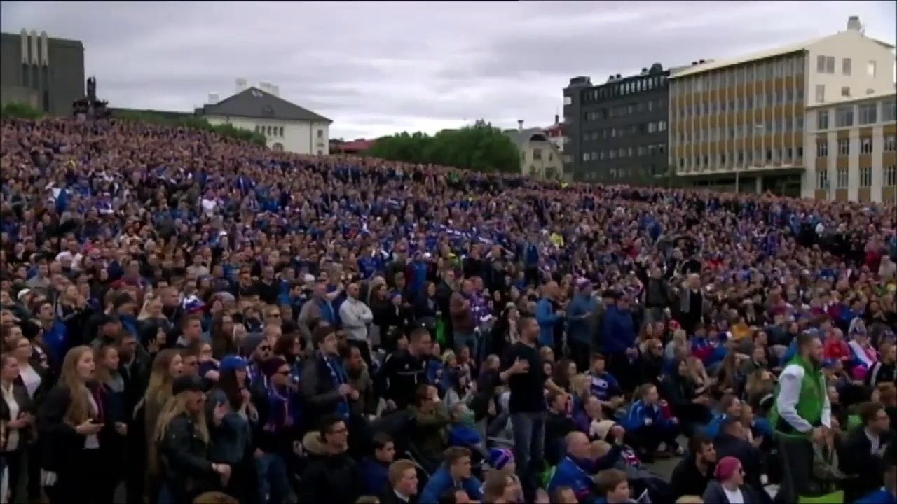 Iceland Fans Celebrating In Reykjavik As England Is Knocked Out Of EURO 2016!