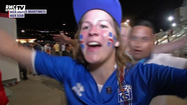 Les supporters islandais attendent la France après l'Angleterre