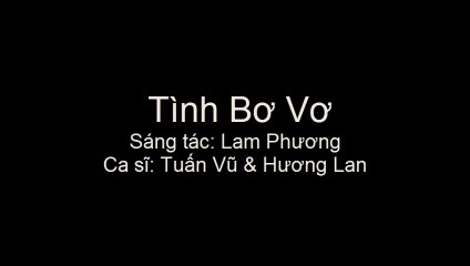 Karaoke Tình Bơ Vơ - Tuấn Vũ & Hương Lan