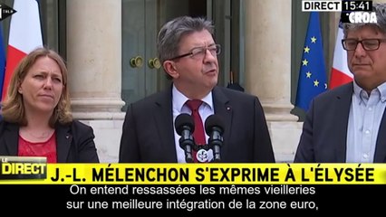 Jean-Luc Mélenchon consterné par sa rencontre françois Hollande