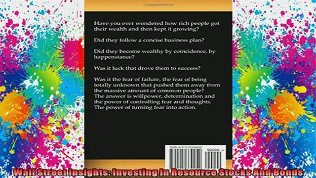 READ book Wall Street Insights Investing In Resource Stocks And Bonds Full Free
