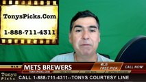 New York Mets vs. Milwaukee Brewers Pick Prediction MLB Baseball Odds Preview 6-9-2016