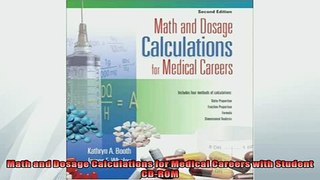FREE PDF  Math and Dosage Calculations for Medical Careers with Student CDROM  DOWNLOAD ONLINE