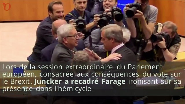 Brexit : Juncker recadre Farage, «pourquoi es-tu là !»