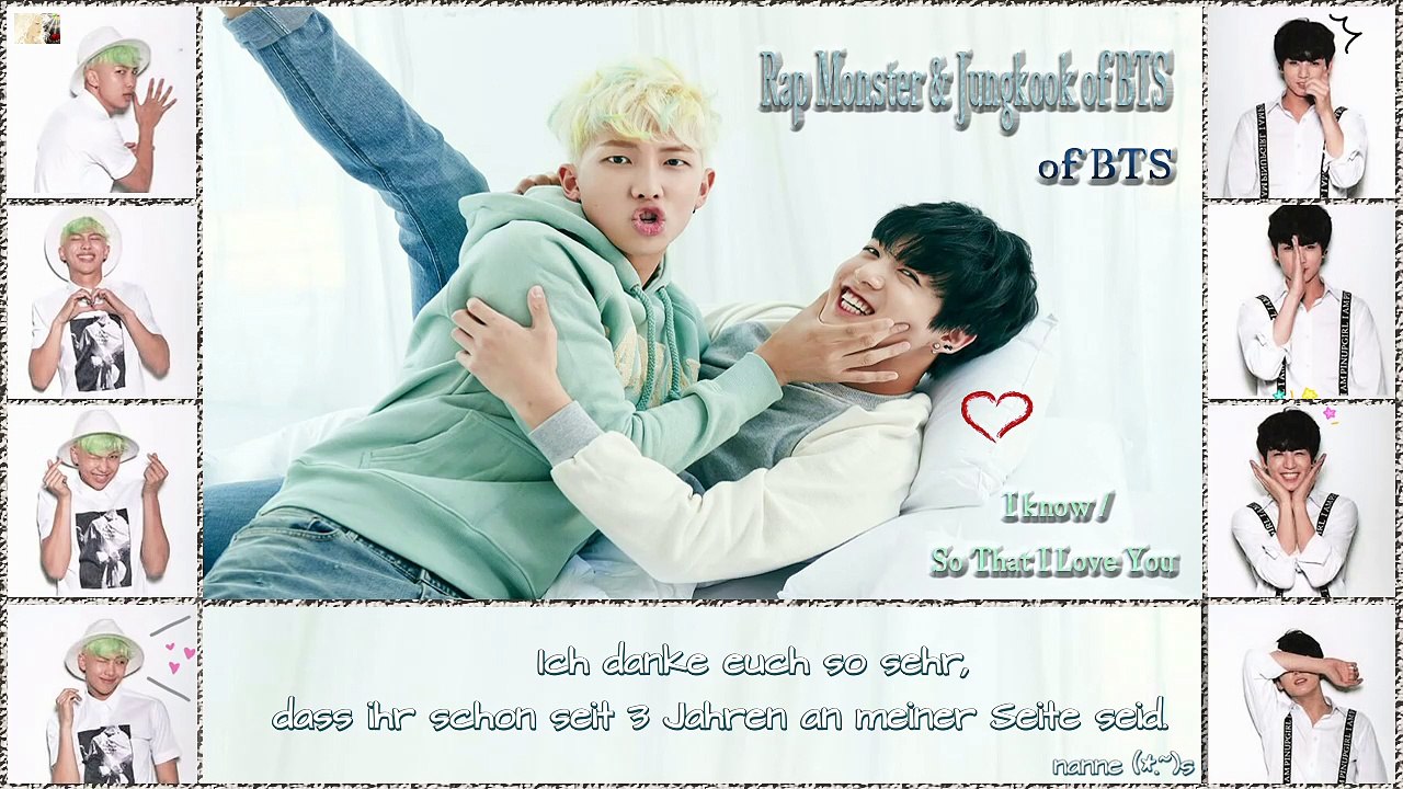 Rap Monster & Jungkook of BTS - I know k-pop [german Sub]