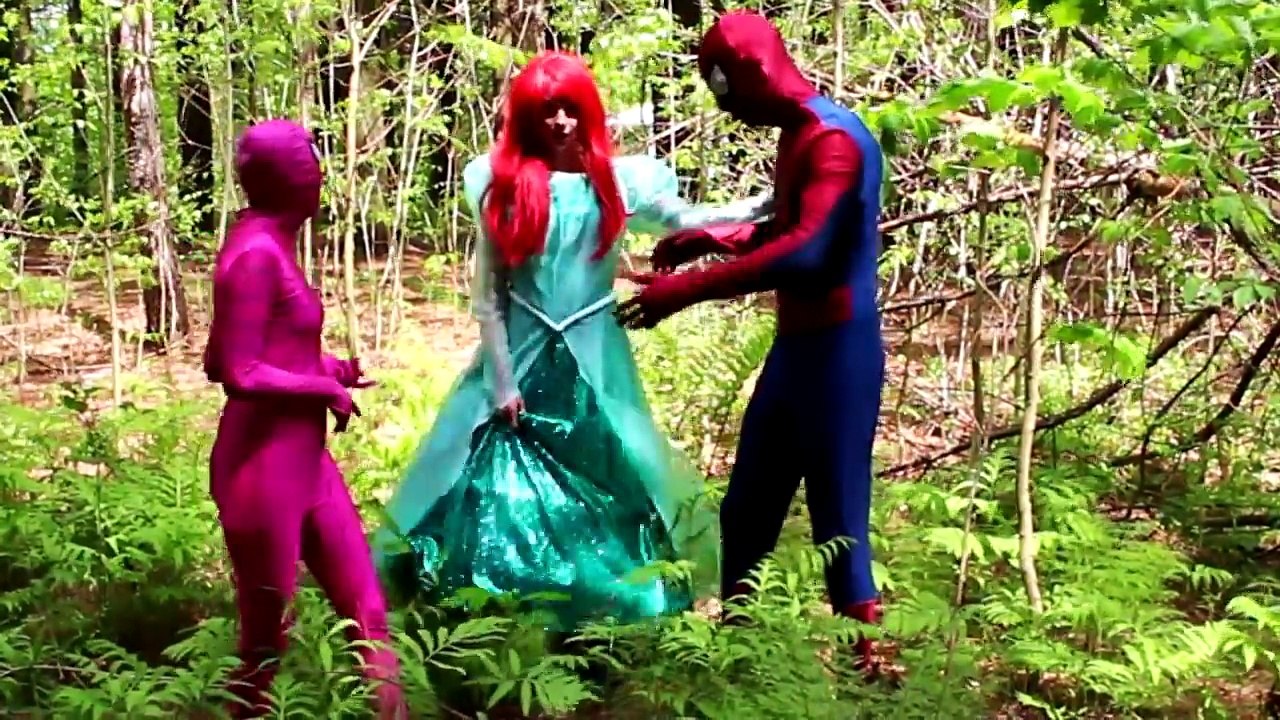 Pembe Spidergirl & Maleficent ve Pinokyo Burnu , Spiderman ,Frozen  Elsa & Anna , Mermaid & Candy