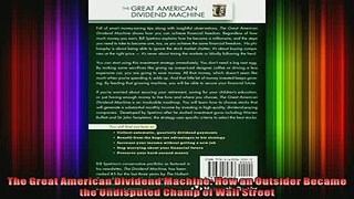 READ FREE FULL EBOOK DOWNLOAD  The Great American Dividend Machine How an Outsider Became the Undisputed Champ of Wall Full Free