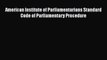 [Online PDF] American Institute of Parliamentarians Standard Code of Parliamentary Procedure