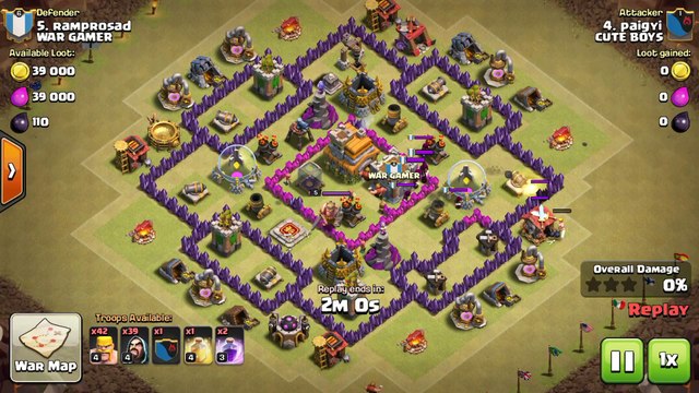 Clash Of Clans - War Attack - Against CUTE BOYS Clan - Wizard & Archer Attack 26-06-2016 - th7