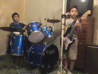 Kids playing Sepultura "Refuse Resist"