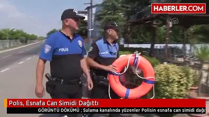 Polis, Esnafa Can Simidi Dağıttı