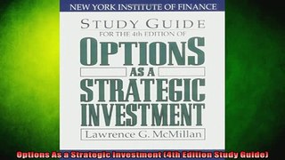READ book  Options As a Strategic Investment 4th Edition Study Guide Full Ebook Online Free