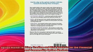 READ book  Option Market Making Trading and Risk Analysis for the Financial and Commodity Option Full Free