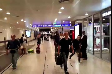 Patlama sonrası Havalimanının içinden görüntüler