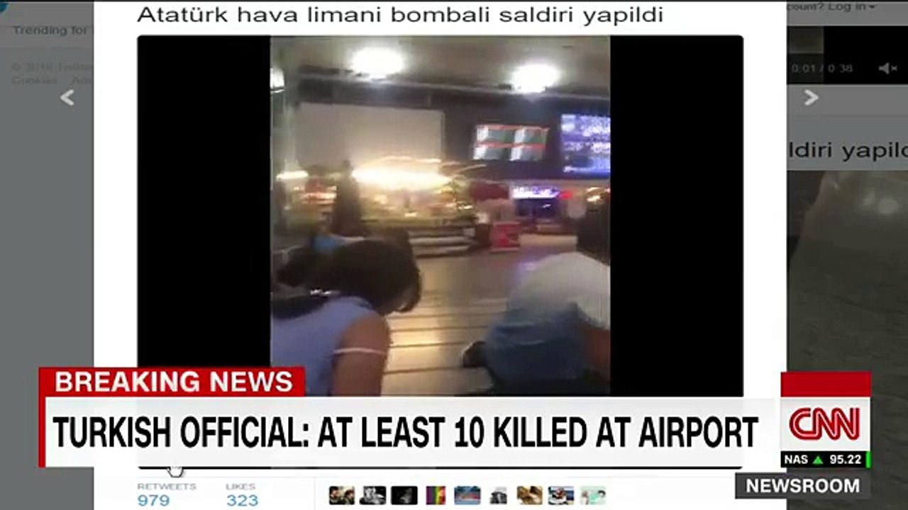 Istanbul airport attack Video from inside terminal