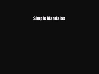Read Books Simple Mandalas E-Book Free