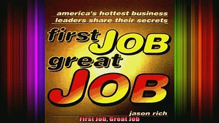 READ book  First Job Great Job Full EBook